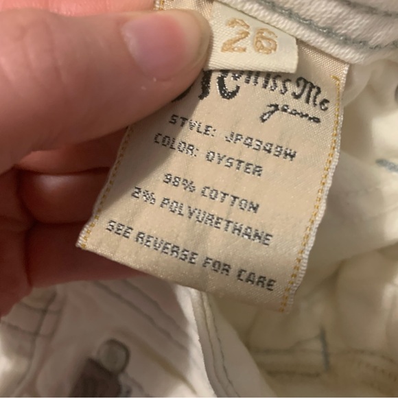 Miss Me Skinny Jeans Oyster White Womens Size 26 Flaw - Picture 5 of 9